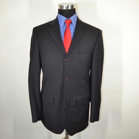Pronto Uomo 36R Sport Coat Blazer Suit Jacket Navy - Picture 1 of 8